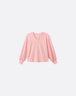 Cloud Terry Vneck Top