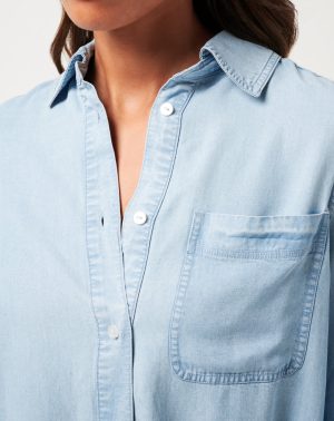 Chambray Button Down Long Sleeve