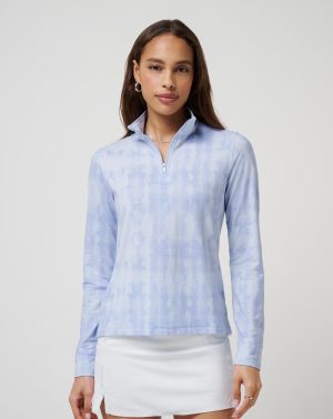 Featherweight Printed Zip Quarter Zip