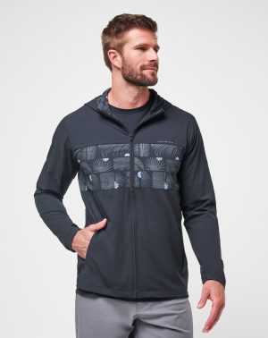 Tech Hoodie Striped Full Zip