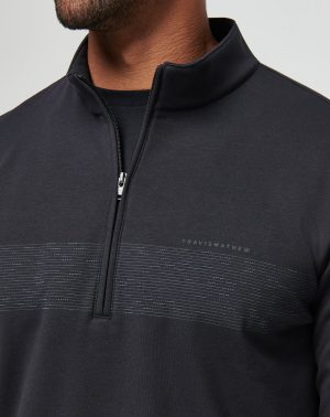 Upgraded Fleece Chest Stripe Quarter Zip
