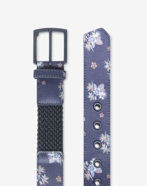 Ocean Flare Canvas Stretch Belt