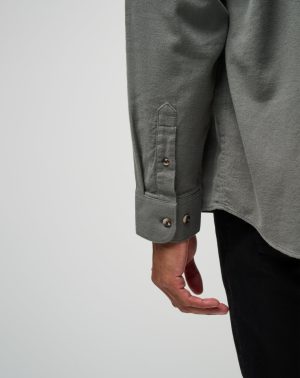 Cloud Flannel Button-Up