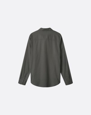 Cloud Flannel Button-Up