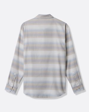 Cloud Flannel Stripe Button-Up