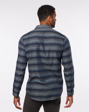 Cloud Flannel Stripe Button-Up