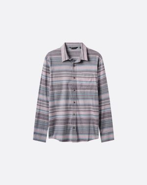 Cloud Flannel Stripe Button-Up