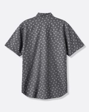 Techwoven Grey Wind Button-Up