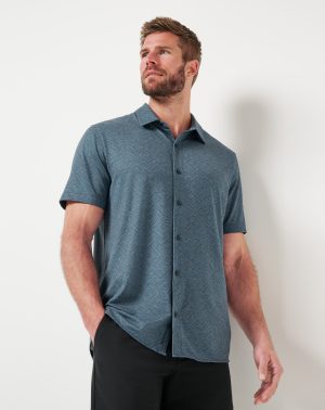 Knit Featherweight Night Button-Up