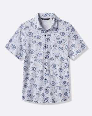 Knit Flourish Button-Up