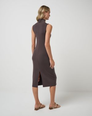 Cloud Rib Mock Neck Dress