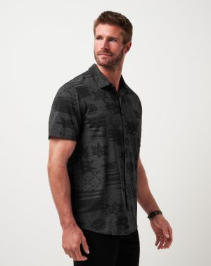 Knit Gravitation Button-Up