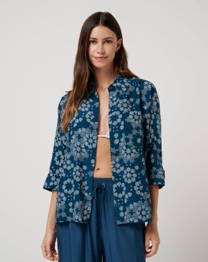 Savanna Printed Button-Up