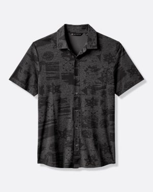 Knit Gravitation Button-Up